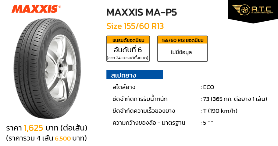 MAXXIS MA P5 155 60 R13 autotirechecking